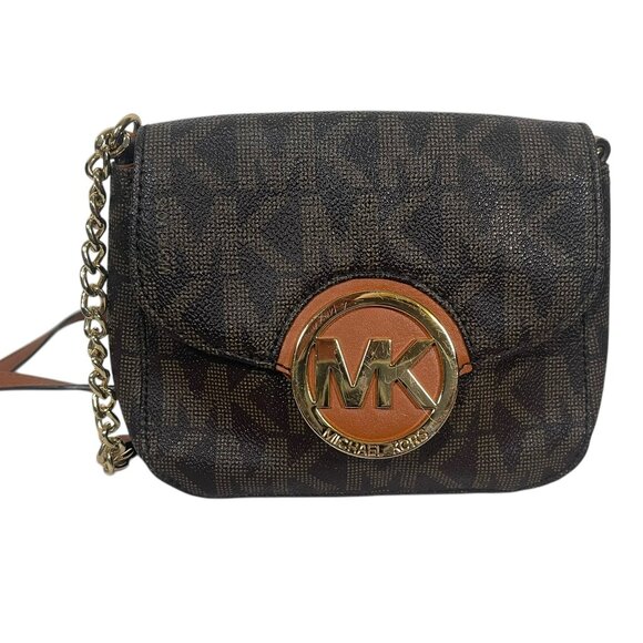 Michael Kors Fulton Small Crossbody Handbag Brown - Picture 4 of 12